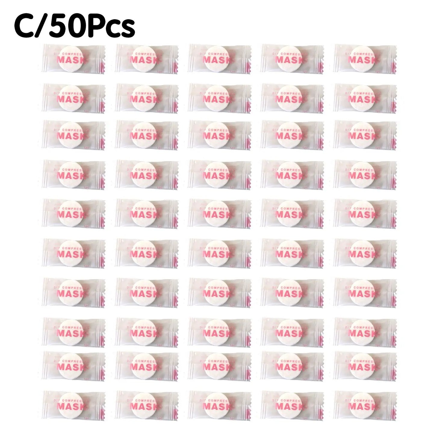 NEW High-end 30/50PCS Disposable Compressed Facial Mask Portable Non-woven Face Mask Facial Towel Coin Cotton Wrapped Tissues